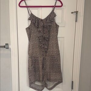 Akualani Black and Tan Patterned Jumpsuit